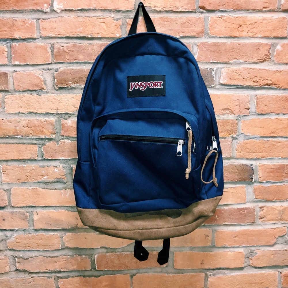 Jansport II Navy Blue Right Pack Backpack